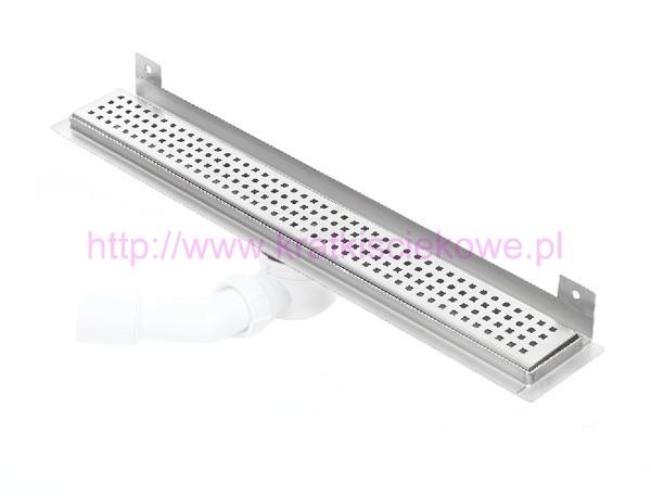 Linear stainless steel WALL shower drains with curved flange 500mm 