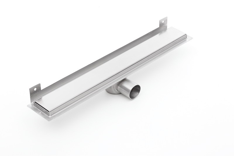 Linear stainless steel WALL shower drains with curved flange 900mm 