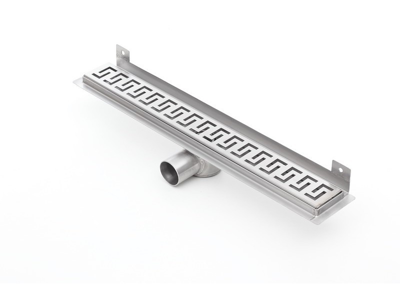 Linear stainless steel WALL shower drains with curved flange 500mm 