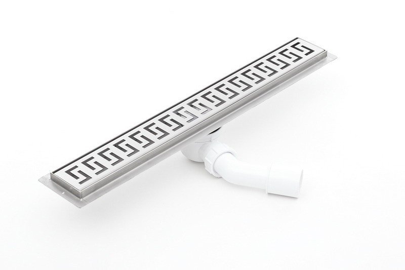 Linear  stainless steel shower drains with grate and 700mm flange 
