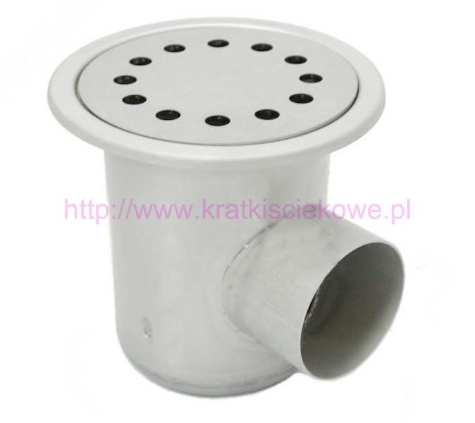 Stainless steel square floor gully 240x240 with side outlet KSBO-240-110