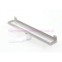 Tile insert linear WALL shower drains with curved flange 500mm 