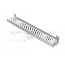 Linear stainless steel WALL shower drains with curved flange 700mm 