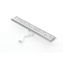 Linear  stainless steel shower drains with grate and 500mm flange 