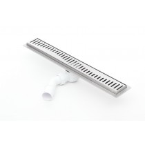 Linear  stainless steel shower drains with grate and 900mm flange 