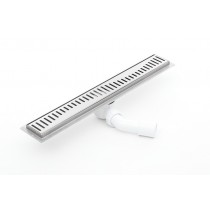 Linear  stainless steel shower drains with grate and 800mm flange 