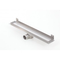 Tile insert linear WALL shower drains with curved flange 500mm 