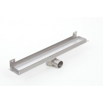 Tile insert linear WALL shower drains with curved flange 600mm 