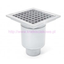 Stainless steel profi square floor gully 250x250 with vertical outlet KRD-250-110