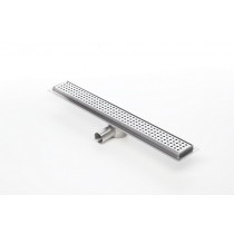 Linear stainless steel shower drains with grate and 700mm flange 